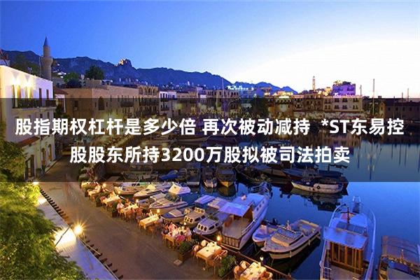 股指期权杠杆是多少倍 再次被动减持  *ST东易控股股东所持3200万股拟被司法拍卖